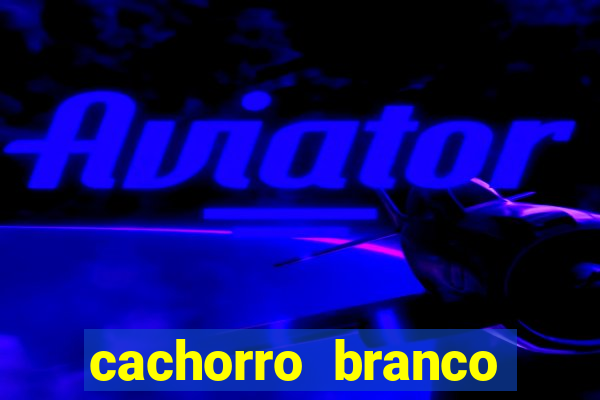 cachorro branco desenho animado